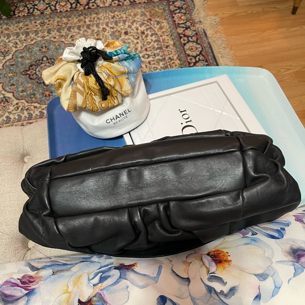 Dior Black Leather Shoulder Bag with Silver-Tone Hardware - Picture 9 of 16